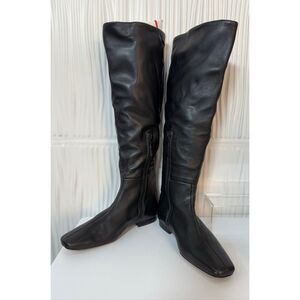 VINCE. Thigh High Lamb Leather Boots